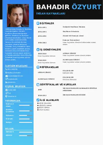 İnsan Kaynakları Cv Örnekleri cv indir